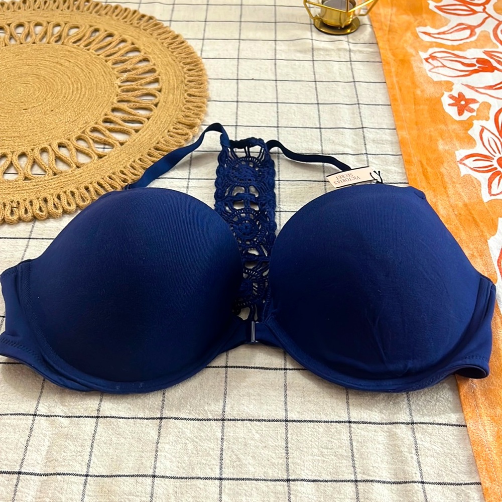 Victoria’s Secret Lace Racerback, Front-Closure Bra
